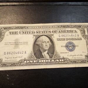 1957 A $1 Dollar Bill SILVER CERTIFICATE, BLUE SEAL IN EXCELLENT Condition